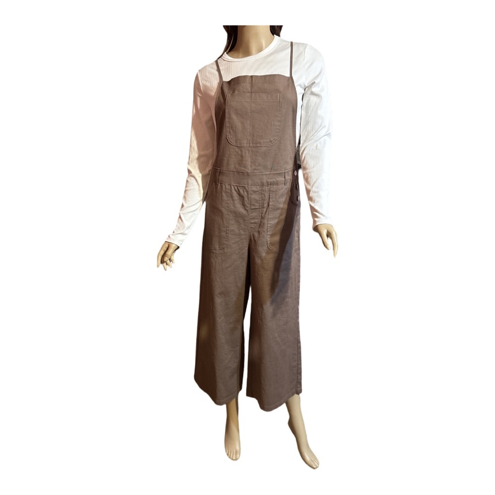 Zenana Outfitters Tan Overalls